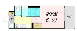 大阪府大阪市福島区鷺洲2丁目【マンション】の間取り