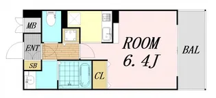 レジディア天神橋【7階】の間取り