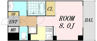 レジディア天神橋【4階】の間取り