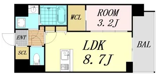 大阪府大阪市北区大淀南2丁目【マンション】の間取り