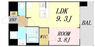 大阪府大阪市浪速区塩草3丁目【マンション】の間取り