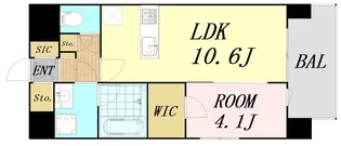 1LDKの間取り画像