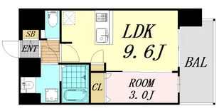 大阪府大阪市城東区東中浜9丁目【マンション】の間取り