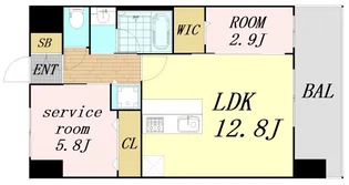 スプランディッドライズ新大阪ノース【10階】の間取り
