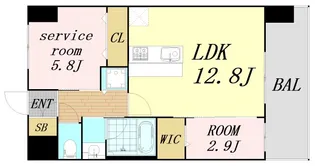 スプランディッドライズ新大阪ノース【11階】の間取り
