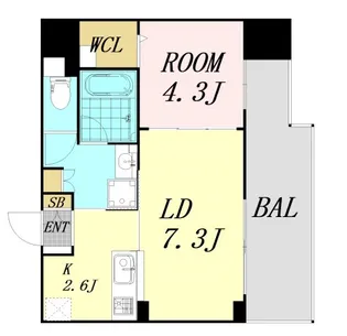 アーバネックス本町【8階】の間取り