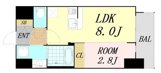 セレニテ日本橋エクラ【6階】の間取り