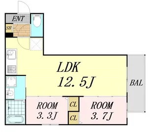 Villa 41 YAMATE SUITA【1階】の間取り