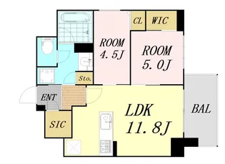 ルフォンプログレ新町【2階】の間取り
