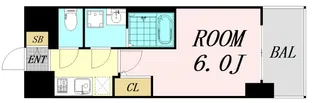 エスリード難波AGREA【8階】の間取り