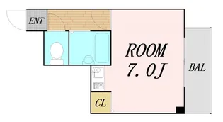 ウエルネス上本町【6階】の間取り