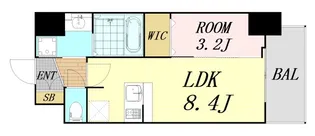 ソルテラスOSAKA緑橋クレアスト【12階】の間取り