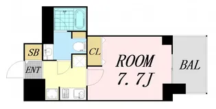パークアクシス四ツ橋【2階】の間取り