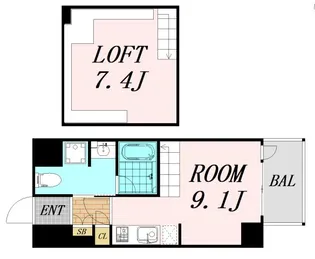 エスリード大阪シティーウエスト【3階】の間取り
