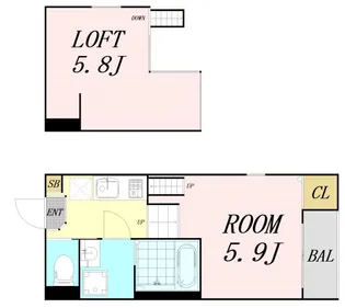 大阪府大阪市東淀川区大桐3丁目【アパート】の間取り