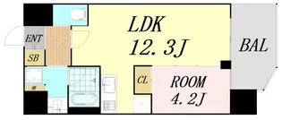 プレジオ西中島ASIAN【4階】の間取り