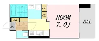 大阪府大阪市西区南堀江4丁目【マンション】の間取り