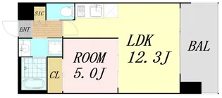 プレジオ三国EURO【10階】の間取り