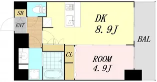 プレサンス阿波座ステーションフロント【12階】の間取り