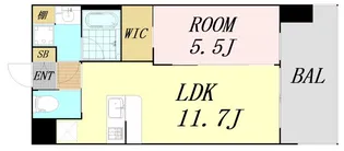 プレジオ三国EURO【8階】の間取り