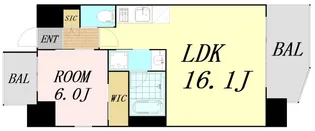 大阪府大阪市北区中崎西4丁目【マンション】の間取り