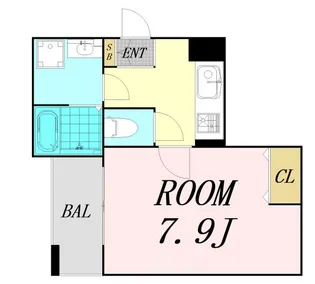 サムティ阿波座Lusso【6階】の間取り