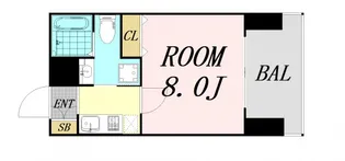 ディナスティ都島北通【2階】の間取り