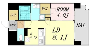 ソルレヴェンテ江坂広芝町【7階】の間取り