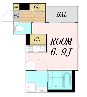 ハーモニーテラス三津屋南【2階】の間取り