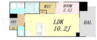 セレニテフラン谷町四丁目【7階】の間取り