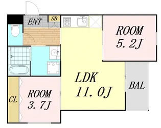 REGALO吹田【2階】の間取り