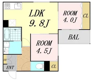 REGALO吹田【1階】の間取り