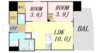 コンフォリア・リヴ大阪本町【8階】の間取り