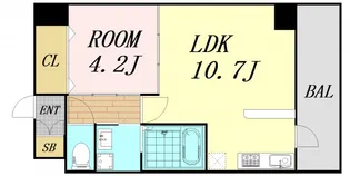 第7アローズ江坂公園【7階】の間取り