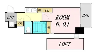 エルミタージュ難波南7【3階】の間取り