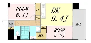 ベリー海老江【7階】の間取り