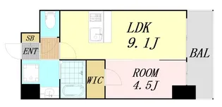 プレサンスDOMECITYコレーレ【2階】の間取り