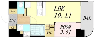 コンフォリア・リヴ北浜淡路町【3階】の間取り