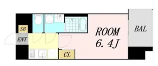 エスリード ザ・イーストレジデンス大阪城【6階】の間取り