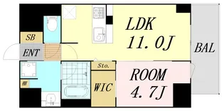 セントリヴィエ大阪梅田【3階】の間取り