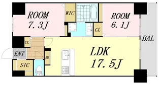 ジョワイユ新大阪【6階】の間取り