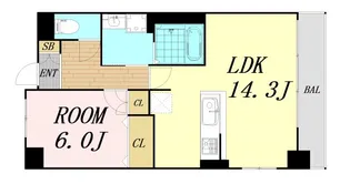 セノアタワー新大阪【3階】の間取り