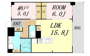 セノアタワー新大阪【10階】の間取り