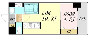 1LDKの間取り画像