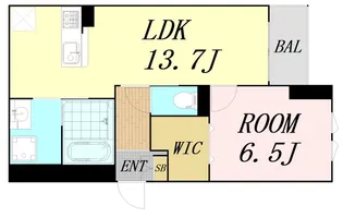 サニーレジデンス鷺洲A【1階】の間取り