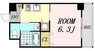大阪府大阪市淀川区十三東2丁目【マンション】の間取り