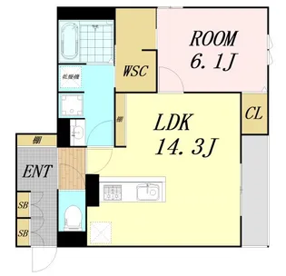 スペチアーレ平野西【1階】の間取り