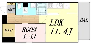 ロイジェント玉川【4階】の間取り
