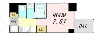 WORVE大阪本町【9階】の間取り