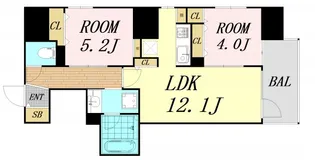 JASPER御堂筋本町【12階】の間取り